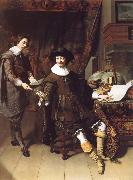 Thomas De Keyser Portrait of Constatijn Huygens and his clerk oil on canvas